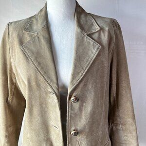 New Look Genuine Suede Jacket – Timeless Neutral Classic Luxe, Trendy